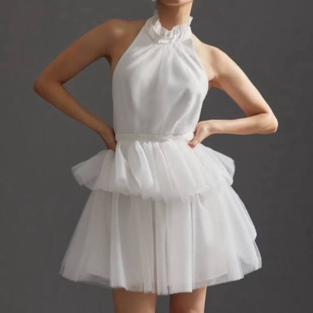 Hutch Halter Tulle Volume F Dress